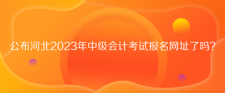 公布河北2023年中級(jí)會(huì)計(jì)考試報(bào)名網(wǎng)址了嗎？