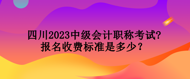 四川2023中級(jí)會(huì)計(jì)職稱考試報(bào)名收費(fèi)標(biāo)準(zhǔn)是多少？