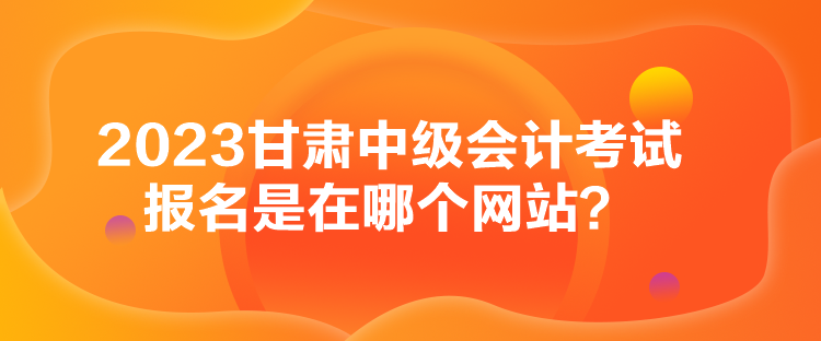 2023甘肅中級(jí)會(huì)計(jì)考試報(bào)名是在哪個(gè)網(wǎng)站？