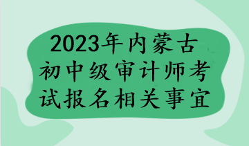 2023年內(nèi)蒙古初中級審計師考試報名相關事宜