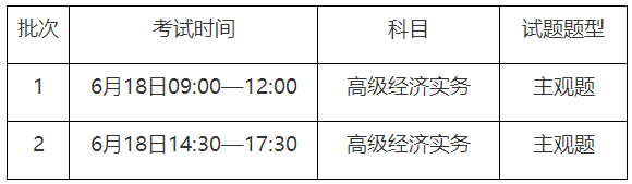 重慶2023高級(jí)經(jīng)濟(jì)師考試時(shí)間