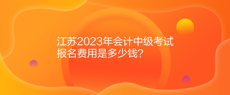 江蘇2023年會(huì)計(jì)中級考試報(bào)名費(fèi)用是多少錢？