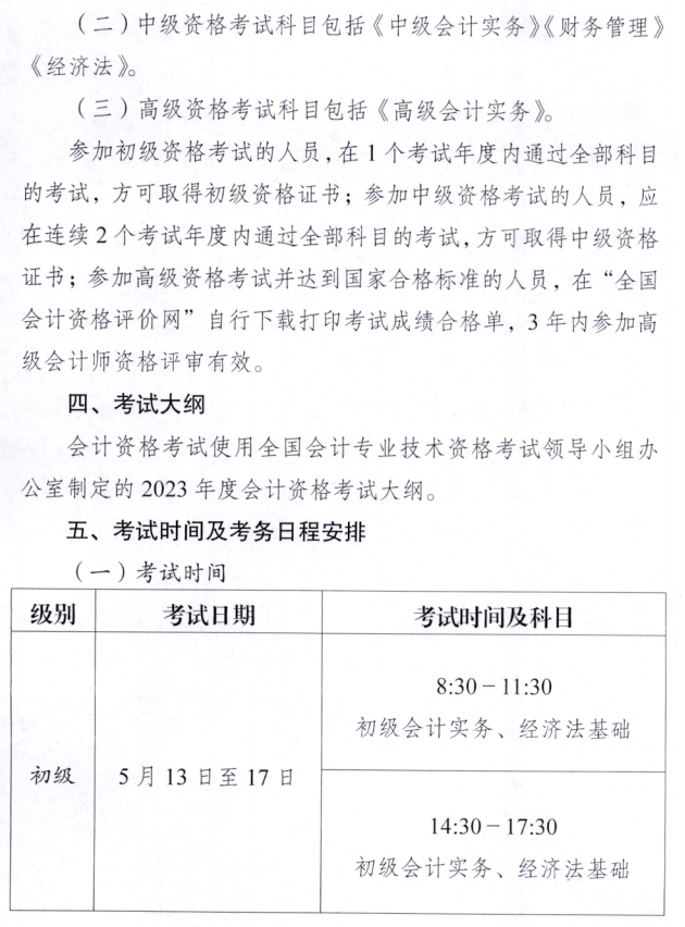 西藏阿里地區(qū)2023年中級(jí)會(huì)計(jì)職稱報(bào)名簡章公布