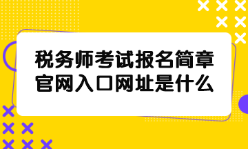 稅務(wù)師考試報名簡章官網(wǎng)入口網(wǎng)址是什么