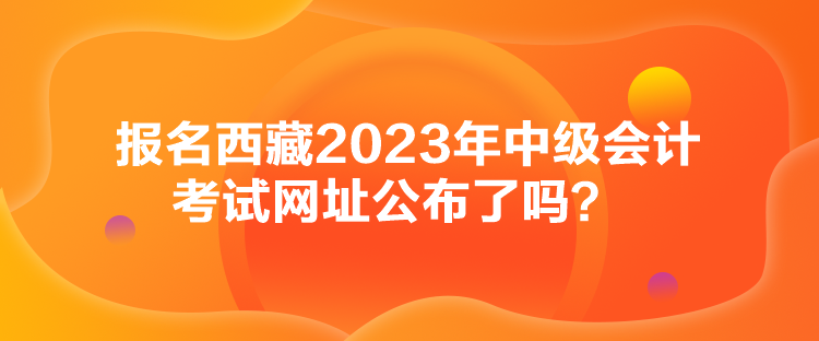 報(bào)名西藏2023年中級(jí)會(huì)計(jì)考試網(wǎng)址公布了嗎？