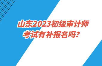 山東2023初級(jí)審計(jì)師考試有補(bǔ)報(bào)名嗎？