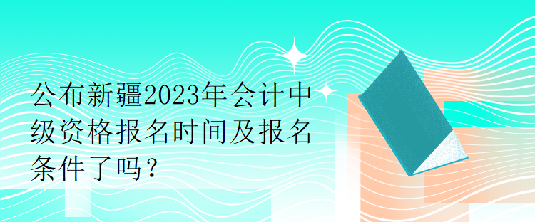 公布新疆2023年會計中級資格報名時間及報名條件了嗎？