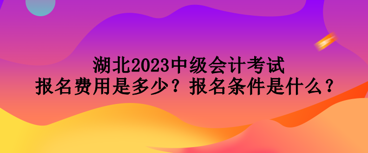 湖北2023中級(jí)會(huì)計(jì)考試報(bào)名費(fèi)用是多少？報(bào)名條件是什么？