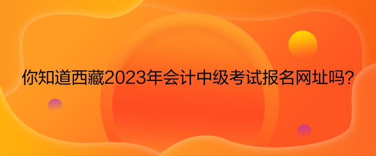 你知道西藏2023年會計中級考試報名網(wǎng)址嗎？