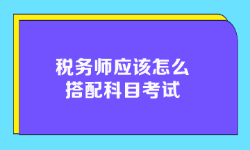 稅務(wù)師應(yīng)該怎么搭配科目考試