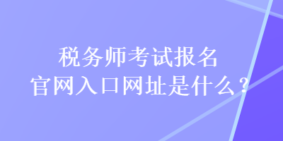 稅務(wù)師考試報(bào)名官網(wǎng)入口網(wǎng)址是什么？