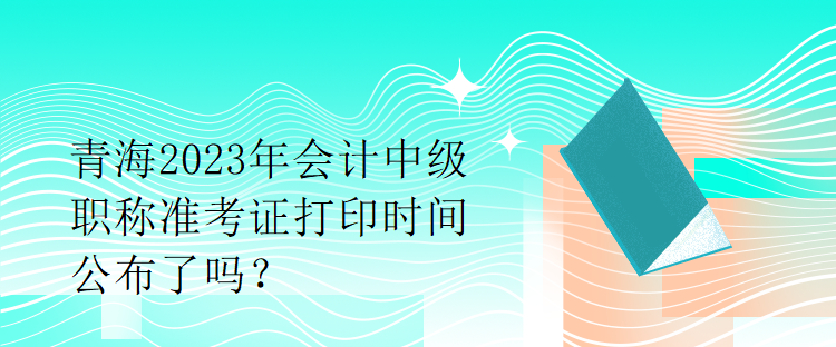 青海2023年會計(jì)中級職稱準(zhǔn)考證打印時間公布了嗎？