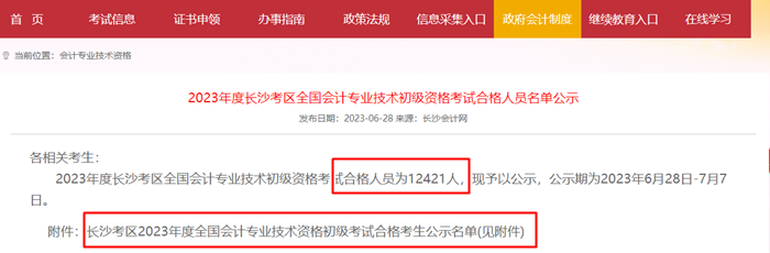 多地2023初級會計考試合格人員名單公布！速來查看~