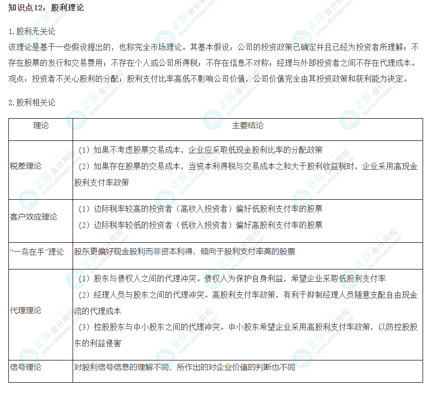 2023注會(huì)《財(cái)管》沖刺階段易錯(cuò)易混知識(shí)點(diǎn)（十二）