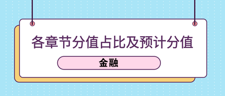 《金融》各章節(jié)分值占比及2023年預(yù)計分值