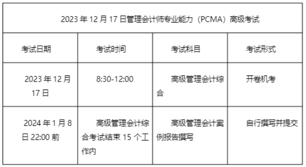 2023年12月17日日PCMA（高級(jí)）考試相關(guān)匯總！