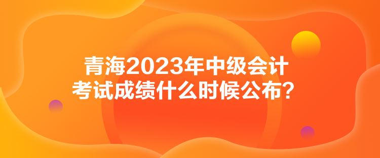 青海2023年中級(jí)會(huì)計(jì)考試成績(jī)什么時(shí)候公布？