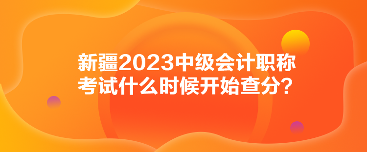 新疆2023中級(jí)會(huì)計(jì)職稱考試什么時(shí)候開始查分？