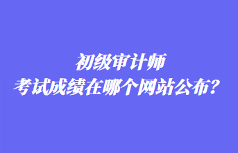 初級審計師考試成績在哪個網(wǎng)站公布？