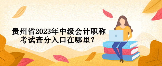 貴州省2023年中級會計(jì)職稱考試查分入口在哪里？