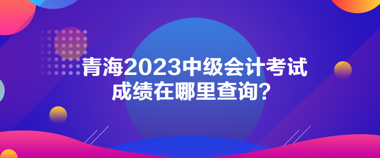 青海2023中級會計考試成績在哪里查詢？