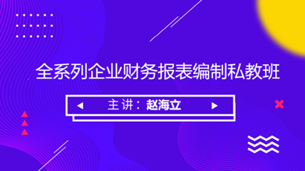 全系列企業(yè)財務(wù)報表編制私教班