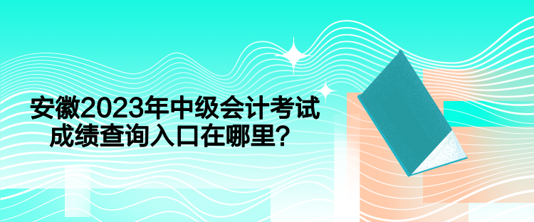 安徽2023年中級會計考試成績查詢入口在哪里？