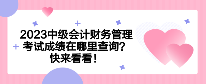 2023中級(jí)會(huì)計(jì)財(cái)務(wù)管理考試成績(jī)?cè)谀睦锊樵?？快?lái)看看！