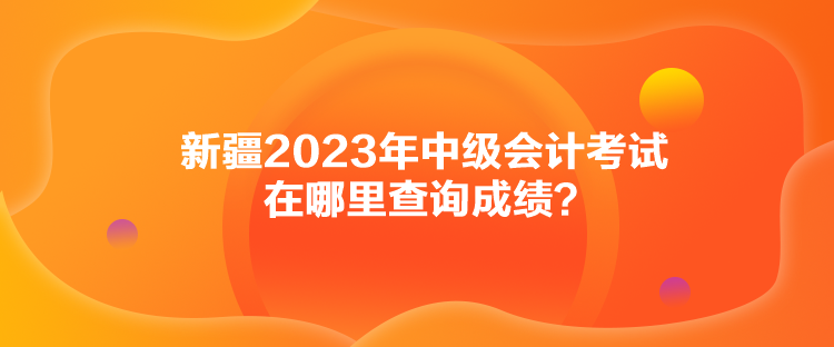 新疆2023年中級會計(jì)考試在哪里查詢成績？