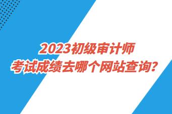 2023初級審計師考試成績?nèi)ツ膫€網(wǎng)站查詢？