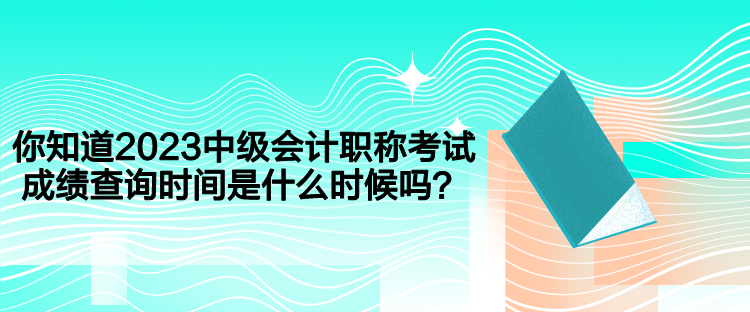 你知道2023中級(jí)會(huì)計(jì)職稱考試成績查詢時(shí)間是什么時(shí)候嗎？