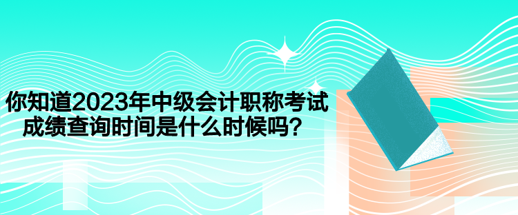 你知道2023年中級(jí)會(huì)計(jì)職稱考試成績查詢時(shí)間是什么時(shí)候嗎？