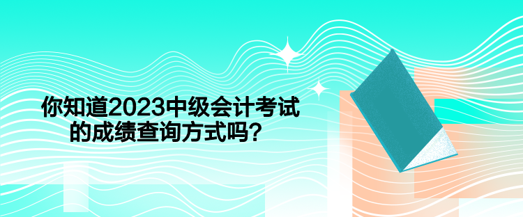 你知道2023中級(jí)會(huì)計(jì)考試的成績(jī)查詢方式嗎？