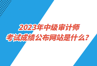 2023年中級審計(jì)師考試成績公布網(wǎng)站是什么？