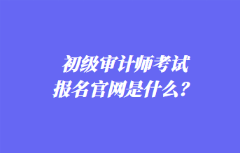 初級(jí)審計(jì)師考試報(bào)名官網(wǎng)是什么？