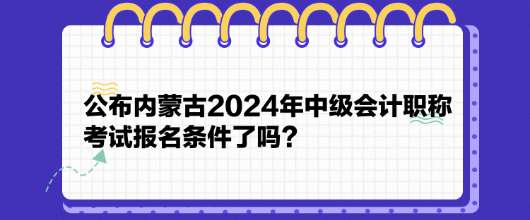 公布內(nèi)蒙古2024年中級(jí)會(huì)計(jì)職稱考試報(bào)名條件了嗎？