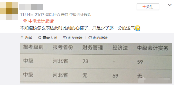 就差1分就合格了！中級(jí)會(huì)計(jì)考試成績(jī)沒(méi)到合格線可以申請(qǐng)復(fù)核！