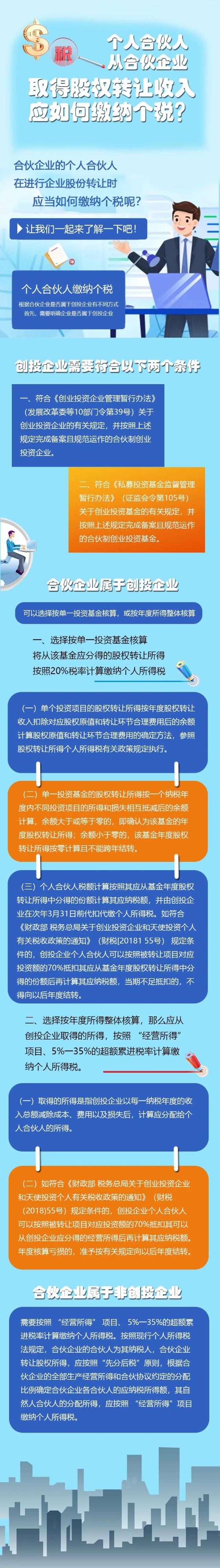 個(gè)人合伙人從合伙企業(yè)取得股權(quán)轉(zhuǎn)讓收入應(yīng)如何繳納個(gè)稅？