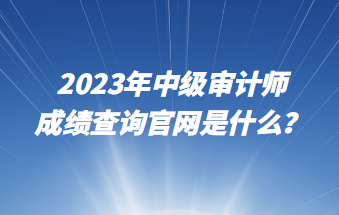 2023年中級(jí)審計(jì)師成績(jī)查詢官網(wǎng)是什么？