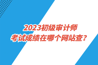 2023初級審計(jì)師考試成績在哪個網(wǎng)站查？