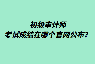 初級審計師考試成績在哪個官網(wǎng)公布？