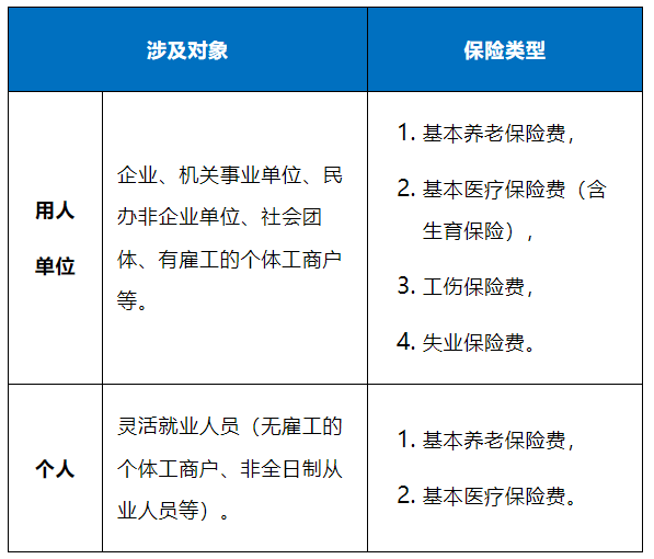 涉及對(duì)象及保險(xiǎn)類(lèi)型