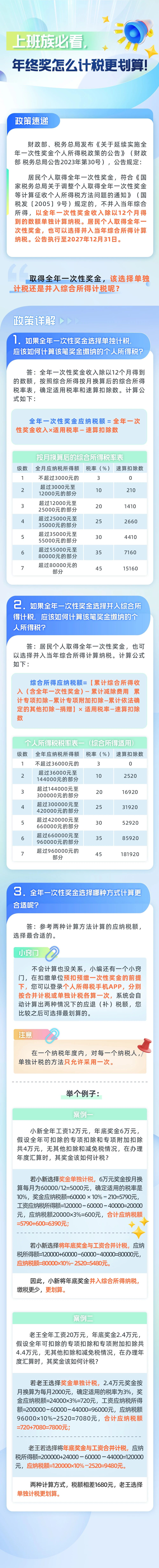 上班族必看，年終獎(jiǎng)怎么計(jì)稅更劃算！