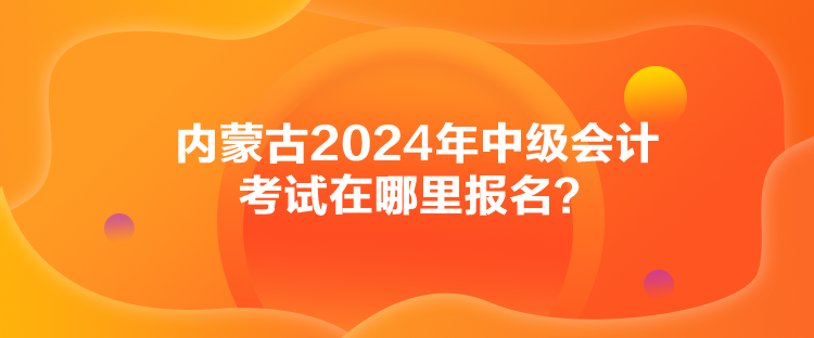 內(nèi)蒙古2024年中級(jí)會(huì)計(jì)考試在哪里報(bào)名？