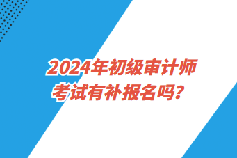 2024年初級審計師考試有補報名嗎？