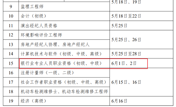 公布！24年銀行從業(yè)資格考試時間已公布！