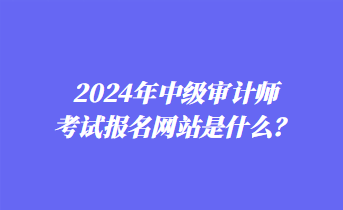 2024年中級審計師考試報名網(wǎng)站是什么？