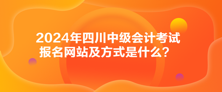 2024年四川中級會(huì)計(jì)考試報(bào)名網(wǎng)站及方式是什么？