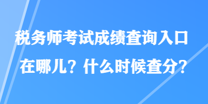 稅務(wù)師考試成績(jī)查詢(xún)?nèi)肟谠谀膬?？什么時(shí)候查分？