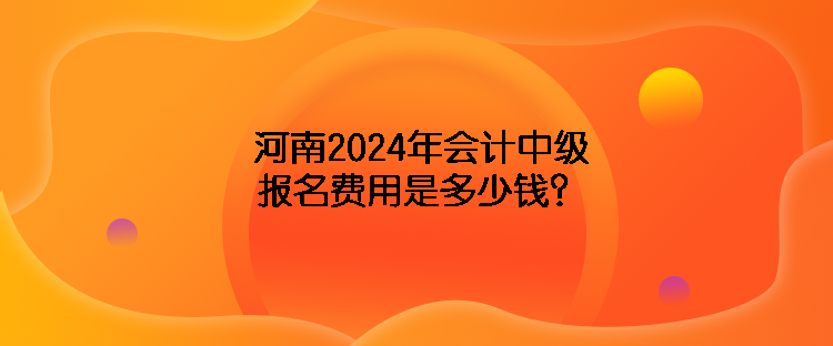 河南2024年會(huì)計(jì)中級(jí)報(bào)名費(fèi)用是多少錢(qián)？